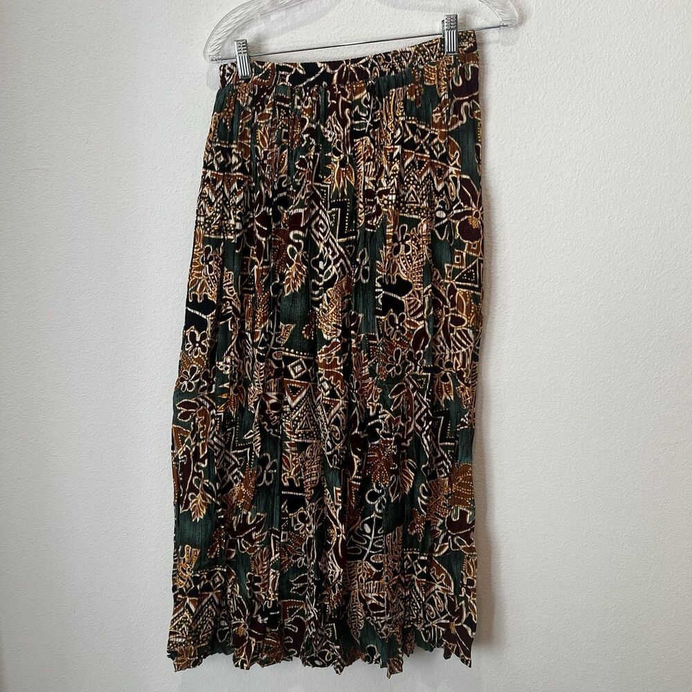 VTG Circle T Marilyn Lenox  Maxi Skirt USA Sz M Flare Bohemian Western Retro 80s